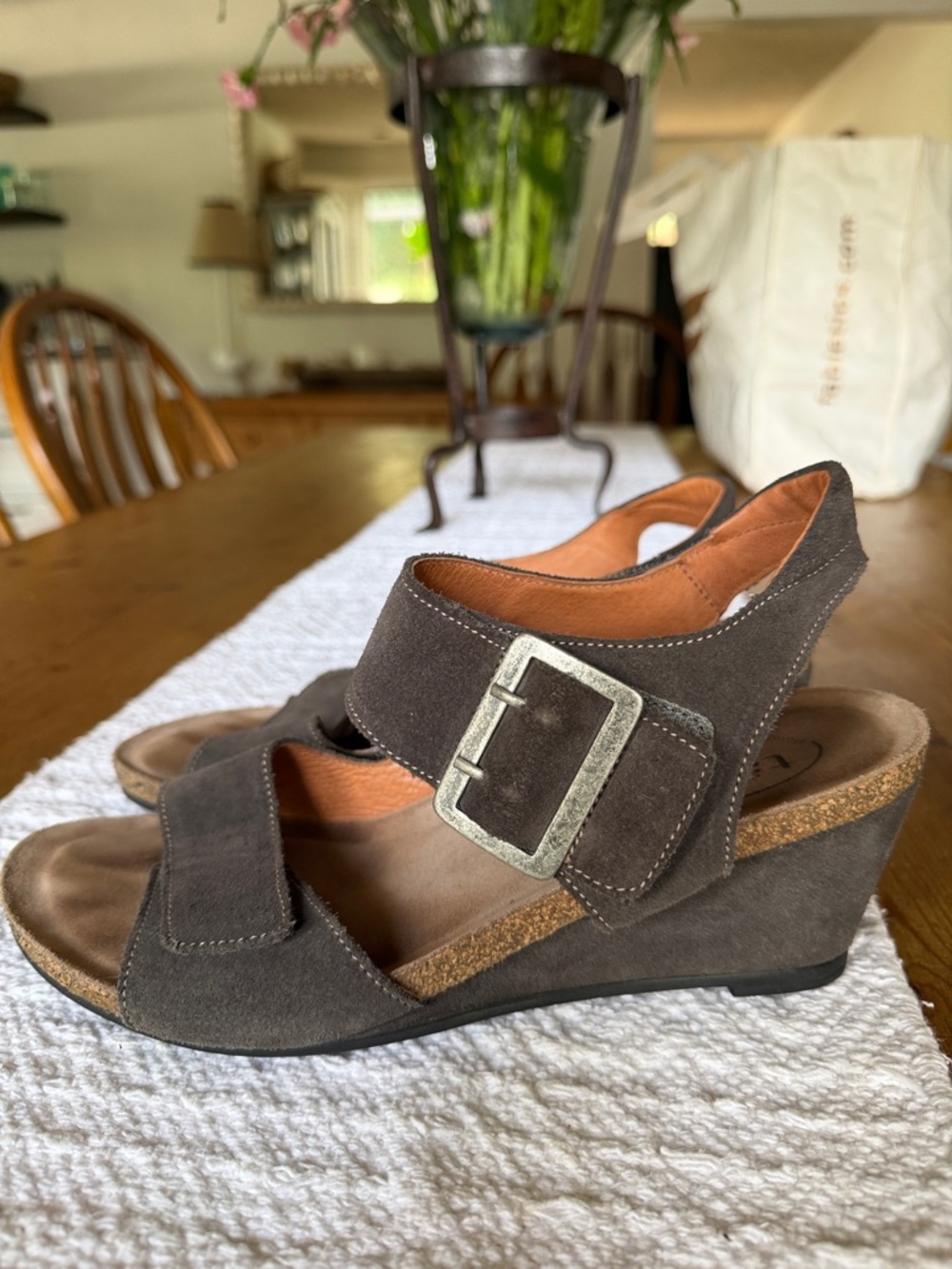 Taos Suede Wedge Sandals